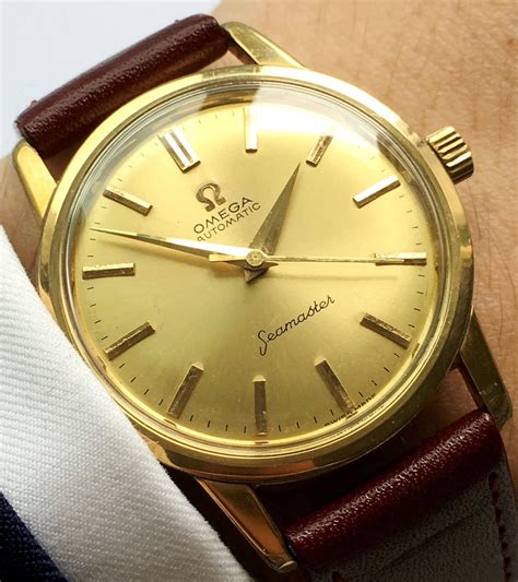 omega automatic seamaster gold|omega seamaster automatic gold plated.